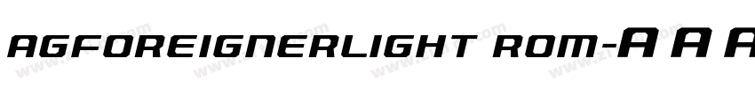 AGForeignerLight Rom字体转换
